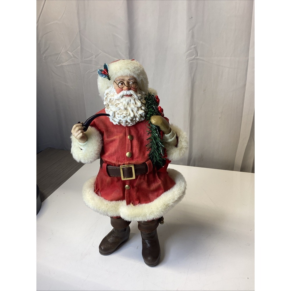 Clothique Possible Dream Santa With Pipe And Wreath And Bells On Boots
